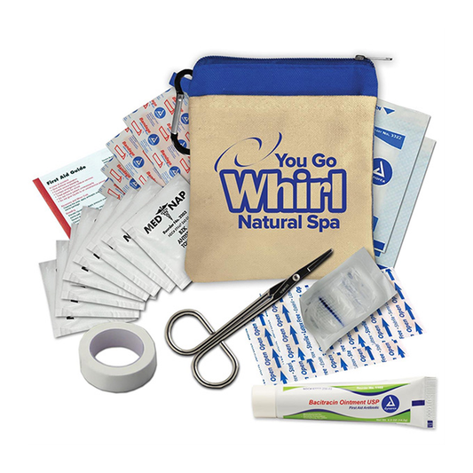 Canvas Zipper Tote First Aid, Full Color