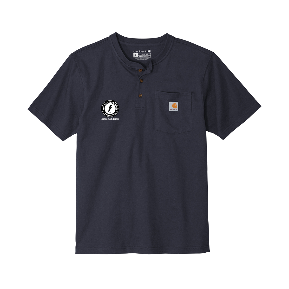 Carhartt® Short Sleeve Henley T-Shirt, Printed