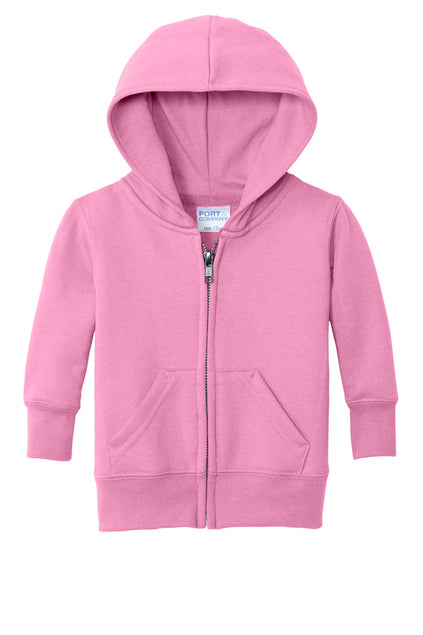 Port & Company® Infant Core Fleece Full-Zip Hooded Sweatshirt, Full Color