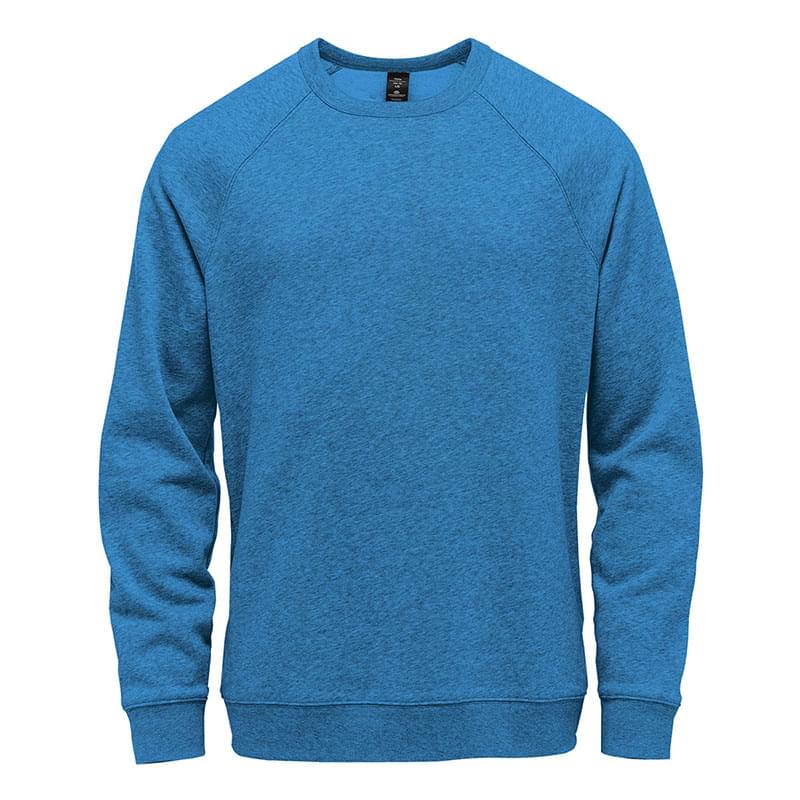 Alternative Men's Eco-Cozy Fleece Sweatshirt - Lightweight Recycled Polyester Crewneck, Heather Grey