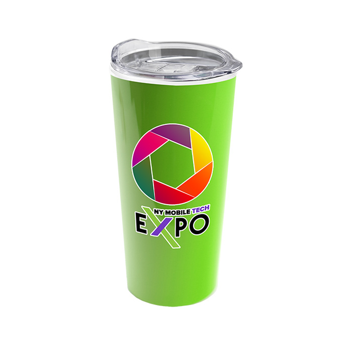 The Roadmaster 18 oz. Travel Tumbler with Clear Slide Lid Digital, Full Color