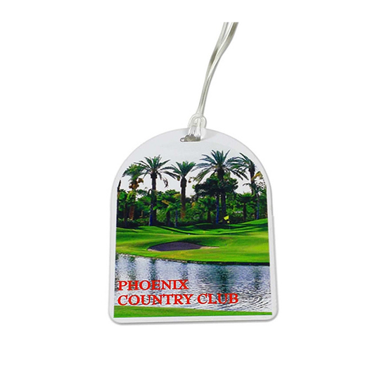 Oval Top Golf Tag - 4c Digital Imprint, Full Color