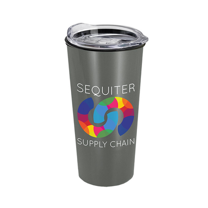 The Explorer  18 oz. Travel Tumbler with 2-in-1 Flip and Straw hole lid (Straw included), Full Color