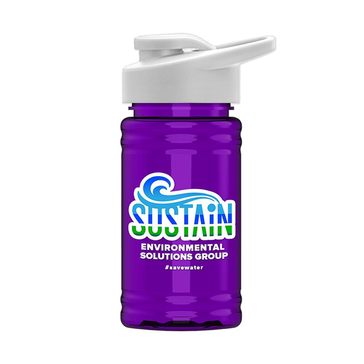 UpCycle Mini 16 oz. rPet Sports Bottle with Drink Thru Lid Digital, Full Color