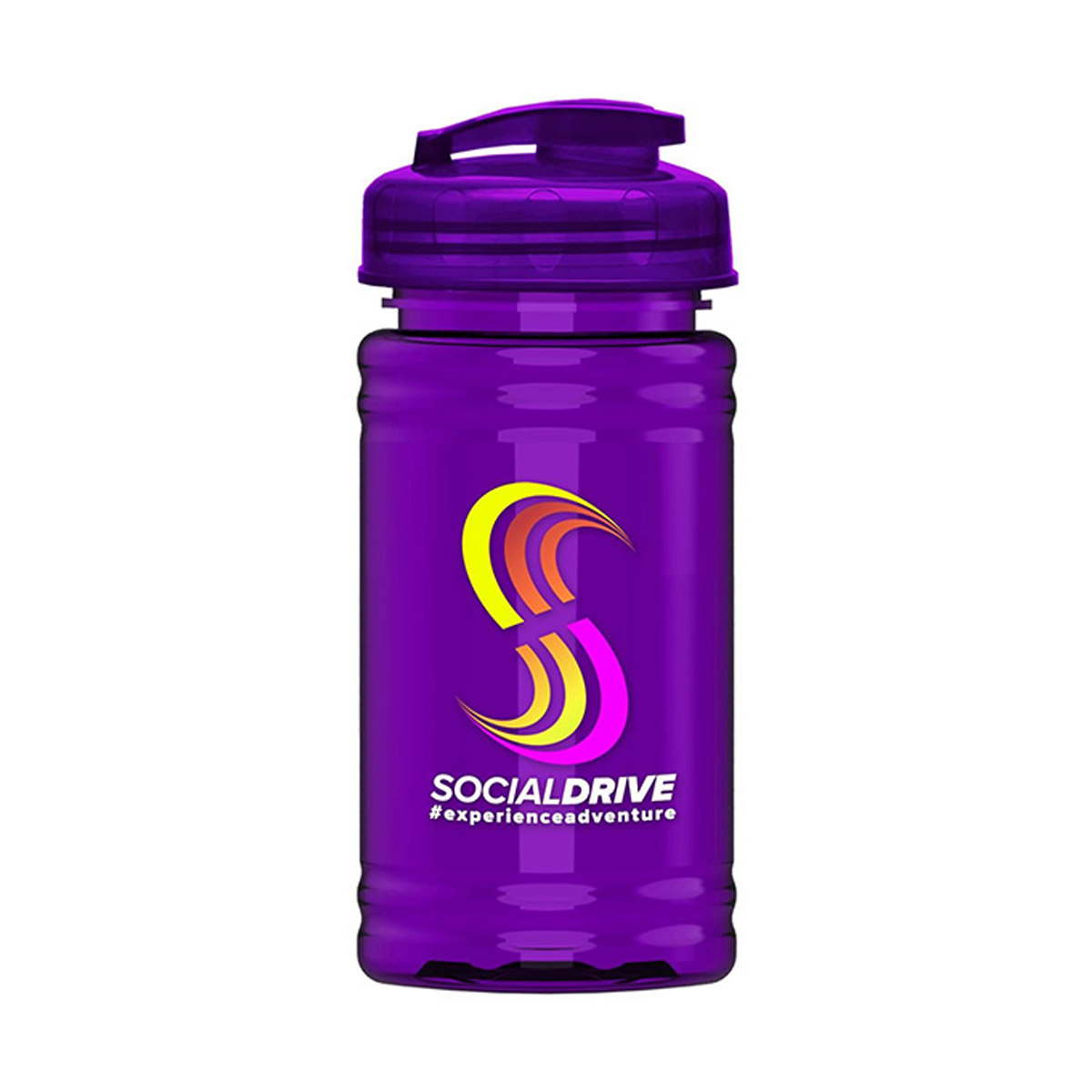 UpCycle Mini 16 oz. rPet Sports Bottle with USA Flip Lid Digital, Full Color
