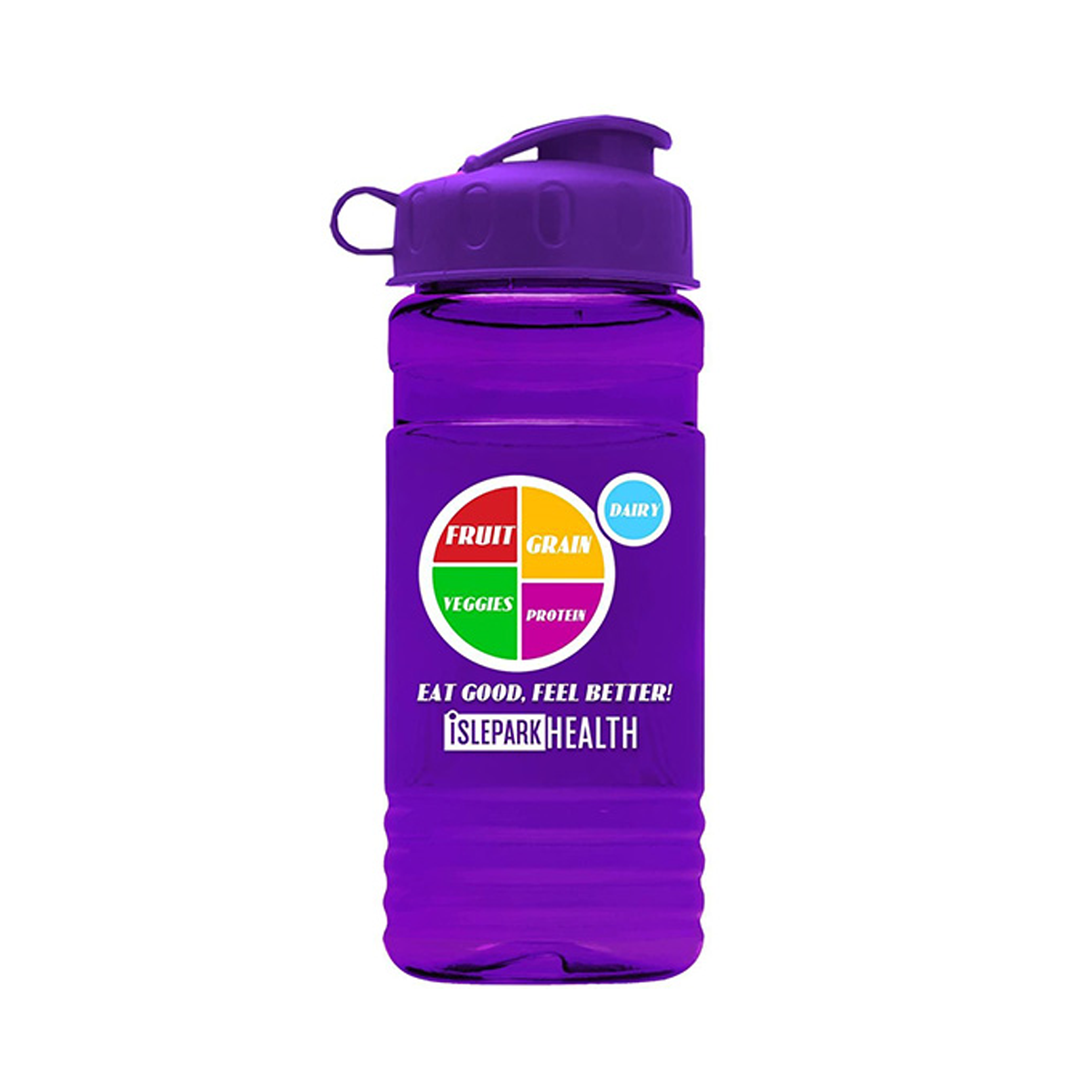 20 oz.UpCycle rPET Bottle Flip Top Lid, Full Color