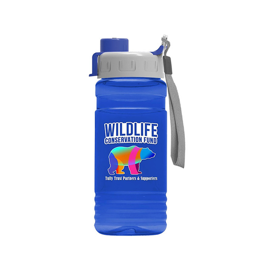 20 oz. UpCycle rPET Bottle With Quick Snap Lid, Full Color