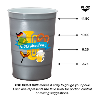 The Cold One 16 oz Steel Chill Party Cup, Full Color