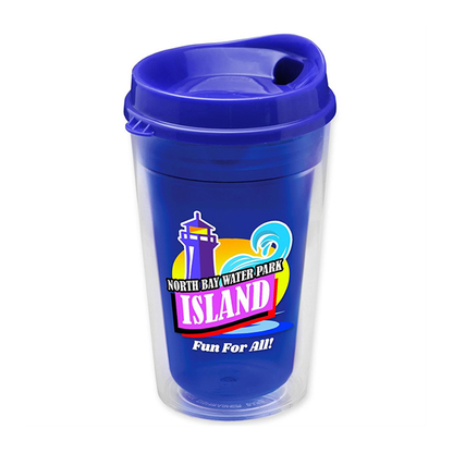 16 oz. Double Wall Insulated Transparent Tumbler with Auto Sip Lid  Digital, Full Color