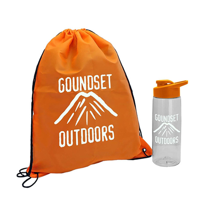 Drawstring Backpack and Bottle Combo Kit