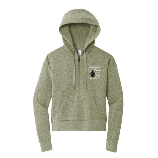 District Women’s Perfect Tri® Fleece 1/2-Zip Pullover, Full Color