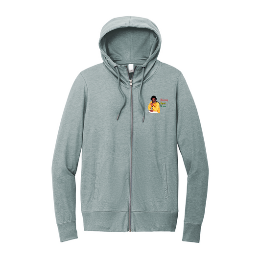 District Women’s Featherweight French Terry Full-Zip Hoodie, Full Color