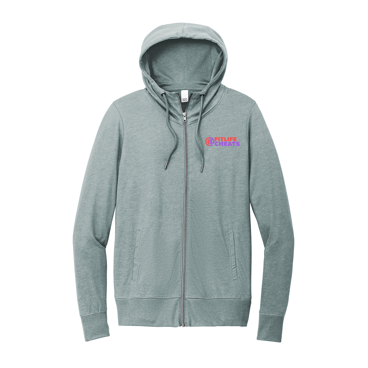 District Women’s Featherweight French Terry Full-Zip Hoodie, Screen Print