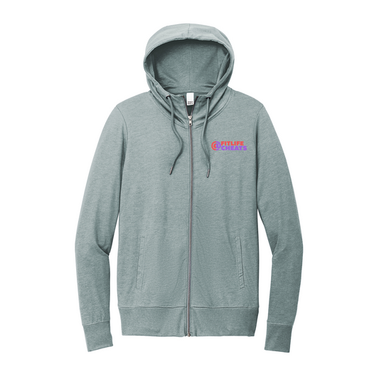 District Women’s Featherweight French Terry Full-Zip Hoodie, Screen Print