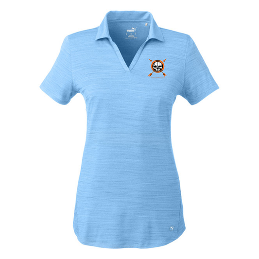 Puma Golf Ladies' Cloudspun Free V-Neck Polo, Full Color