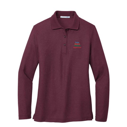 Port Authority® Women's Silk Touch™ Long Sleeve Polo, Full Color