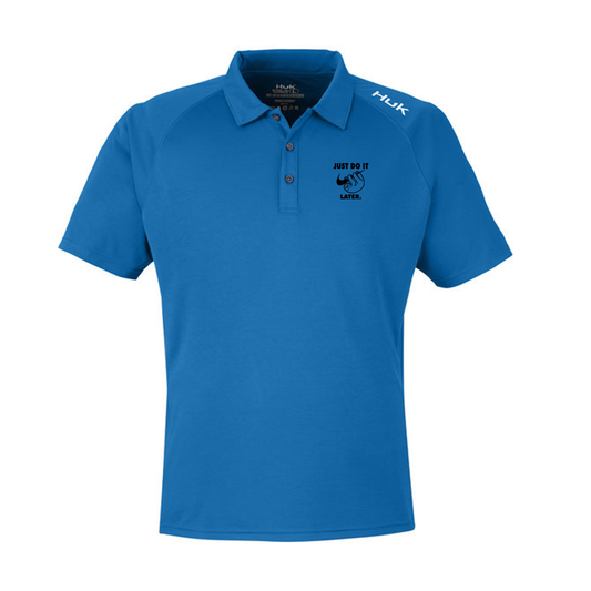 HUK Men's Lopro Solid Performance Polo, Screen Print