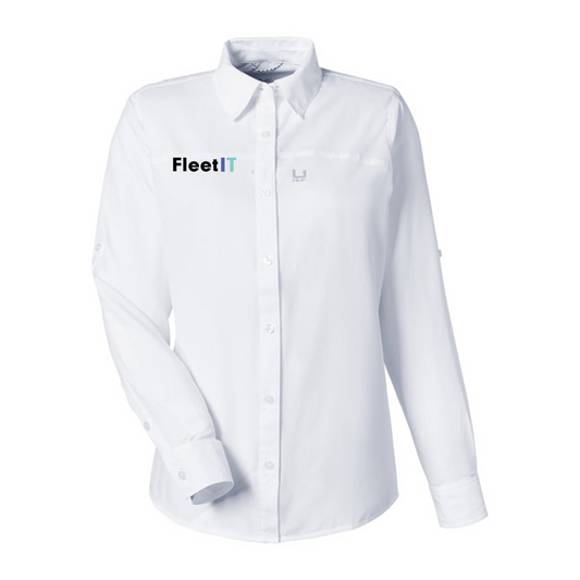 HUK Ladies' Tide Point Long Sleeve Shirt, Screen Print