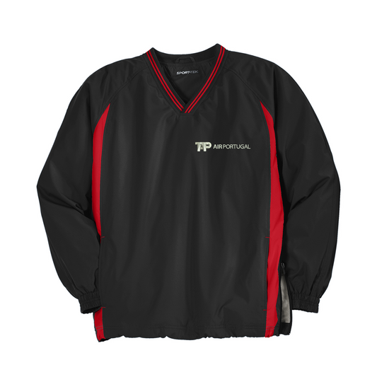 Sport-Tek Tipped V-Neck Raglan Wind Shirt