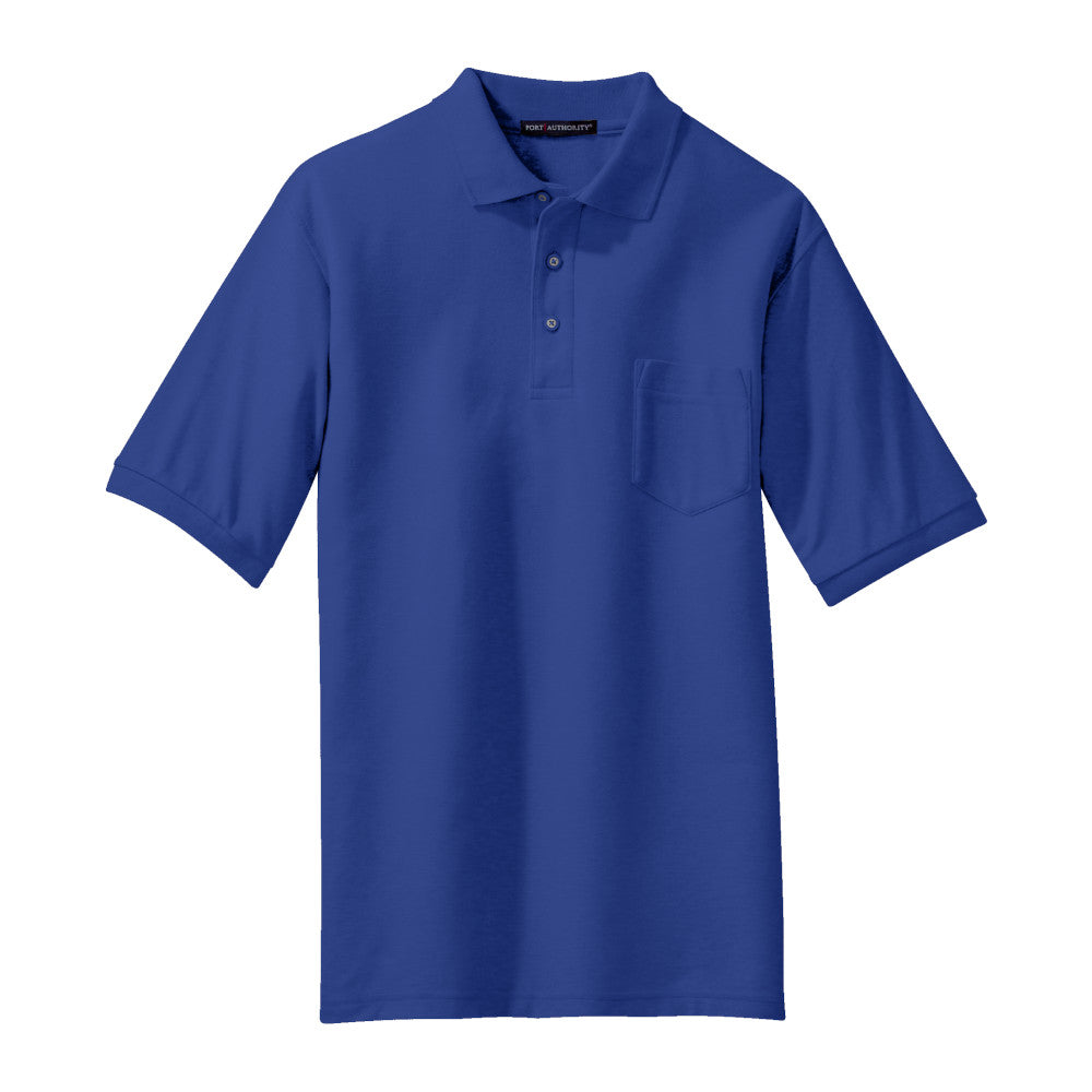 Port Authority Silk Touch Polo With Pocket Printed Work Gear