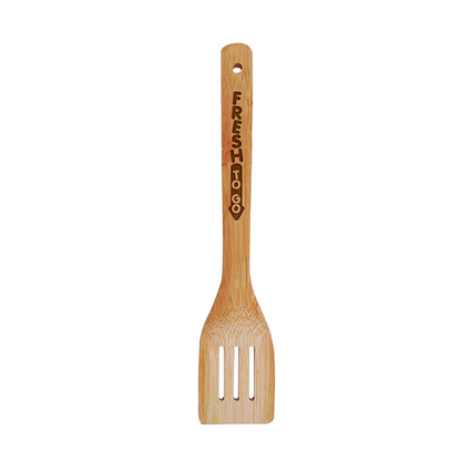 Bamboo Slotted Spatula, Laser Engraving