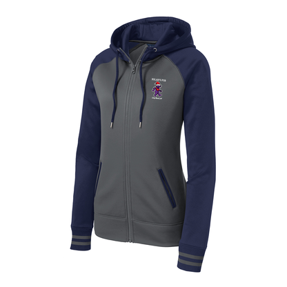 Sport-Tek® Women's Sport-Wick® Varsity Fleece Full-Zip Hooded Jacket, Full Color