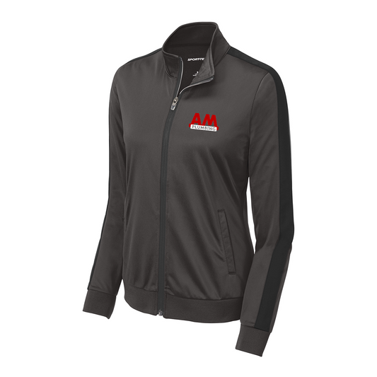 Sport-Tek ® Ladies Tricot Sleeve Stripe Track Jacket, Printed