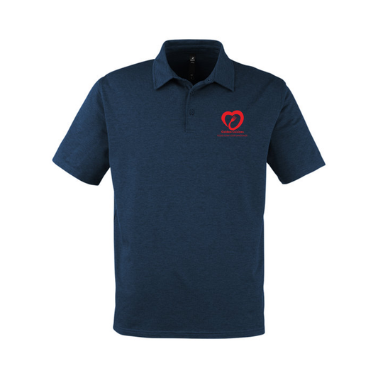 mdp1799 Glyder Men's Marbled Fairway Polo, Screen Print