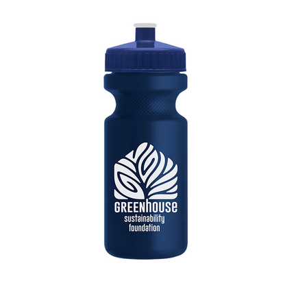 The Eco Cyclist 22 oz. Circular Bike Bottles With Push pull lids, Full Color