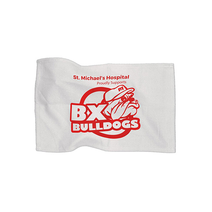 Micro-fiber Rally Towel - White, Screen Print