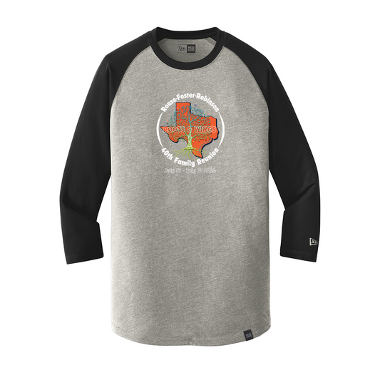 New Era® Heritage Blend 3/4-Sleeve Baseball Raglan Tee, Full Color