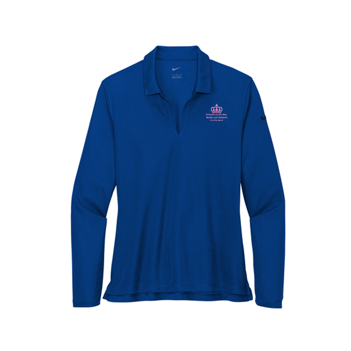 Nike Women's Dri-FIT Micro Pique 2.0 Long Sleeve Polo, Screen Print