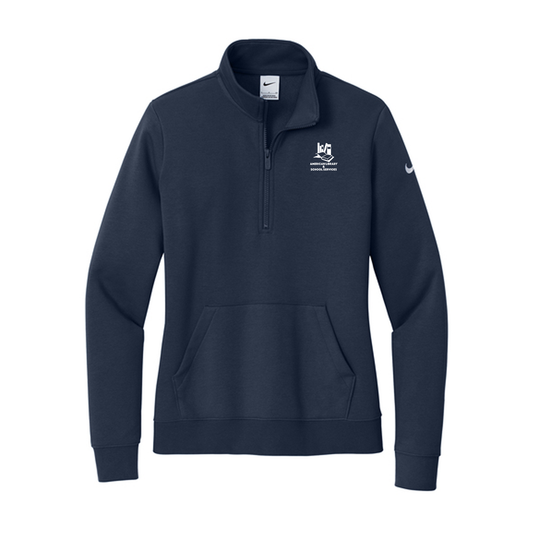 Nike Women's Club Fleece Sleeve Swoosh 1/2-Zip, Full Color