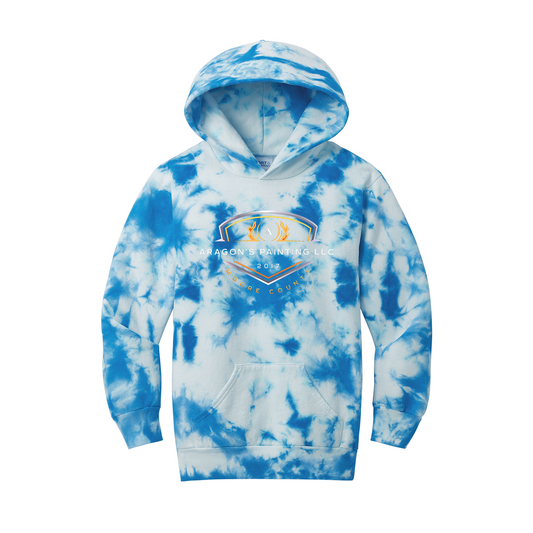 Port & Company® Youth Crystal Tie-Dye Pullover Hoodie, Full Color