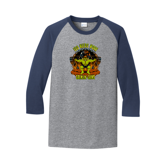 Port & Company® Core Blend 3/4-Sleeve Raglan Tee, Full Color