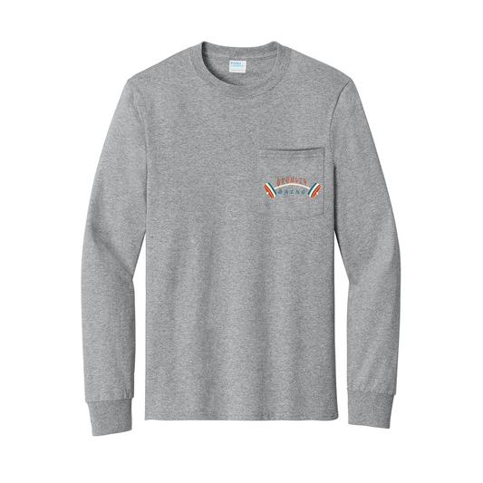 Port & Company® Tall Long Sleeve Essential Pocket Tee, Full Color