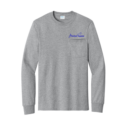 Port & Company® Tall Long Sleeve Essential Pocket Tee