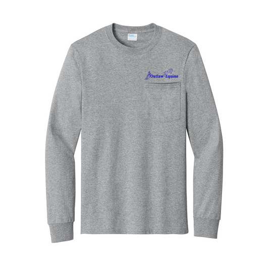 Port & Company® Tall Long Sleeve Essential Pocket Tee