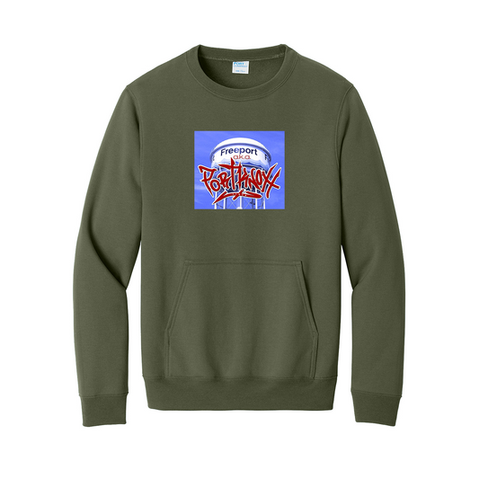 Port & Company® Core Fleece Crewneck Pocket Sweatshirt, Full Color