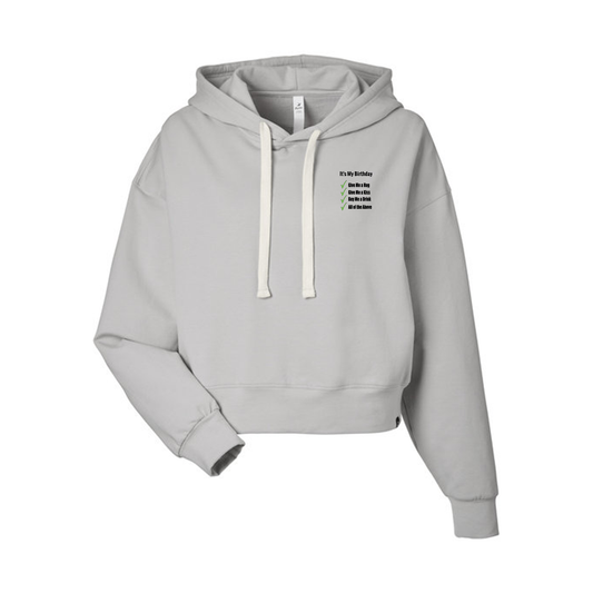 pdp1725 Glyder Ladies' Vintage Oversized Cropped Hooded Sweatshirt, Full Color