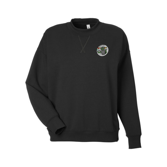 pdp6789 Glyder Ladies' Vintage Oversized Crew Pullover, Full Color