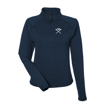 pdp8023 Glyder Ladies' Marbled Jersey Fairway Quarter-Zip, Screen Print