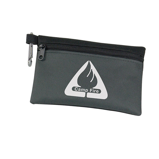 Two-tone Polyester Zip Tote with Carabiner, Full Color