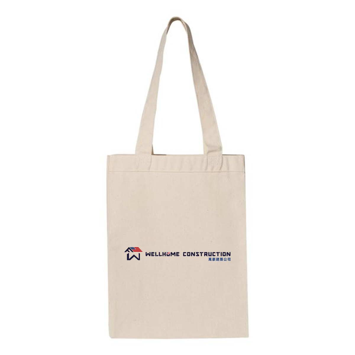 Heavy Canvas Gusset Shopping Tote Bag, Printed