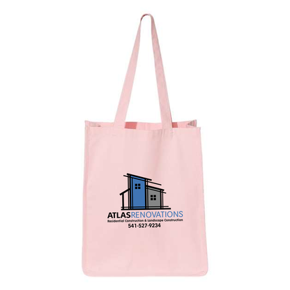 Heavy Canvas Jumbo Shopper Gusset Tote Bag, Full Color