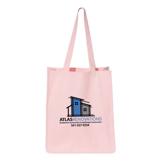 Heavy Canvas Jumbo Shopper Gusset Tote Bag, Full Color