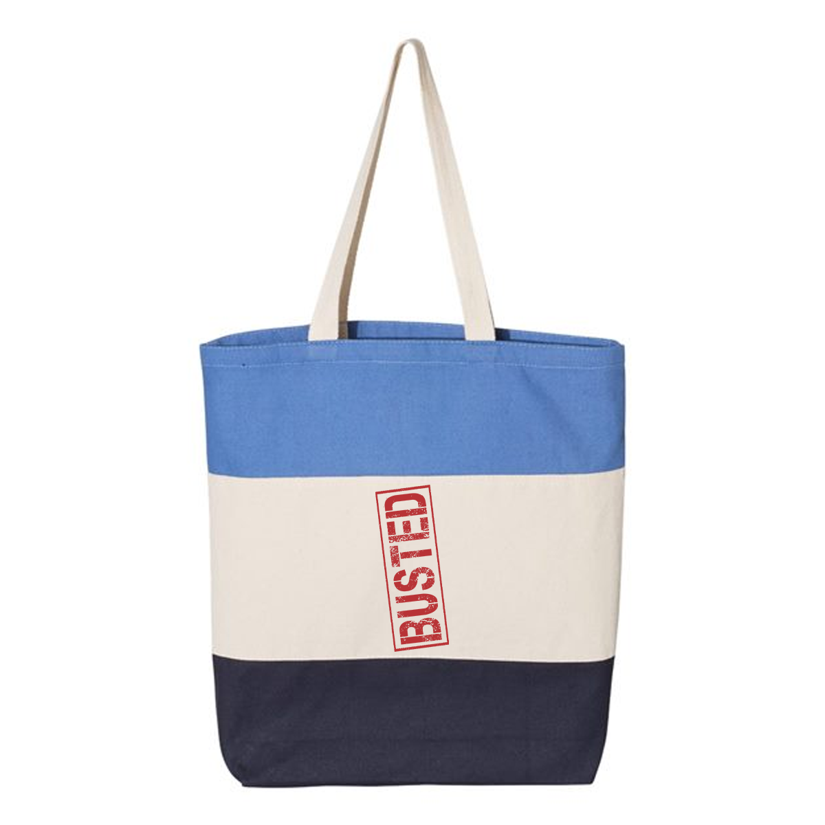 Heavy Canvas Tri-Color Promotional Tote Bag, Full Color