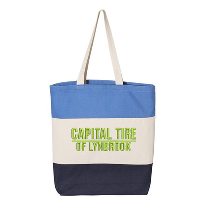 Heavy Canvas Tri-Color Promotional Tote Bag