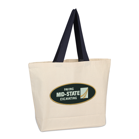 Beach Bag with Colored Handles