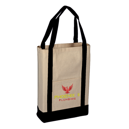 Two Tone Canvas Deluxe Tote